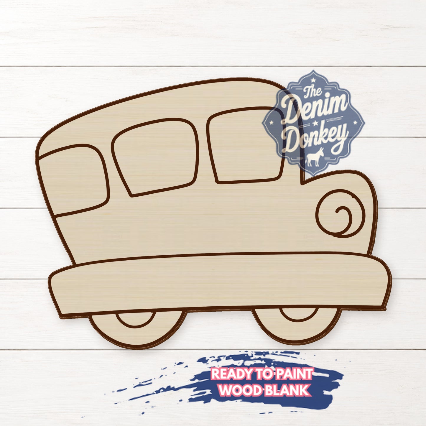 School Bus Wood Blank