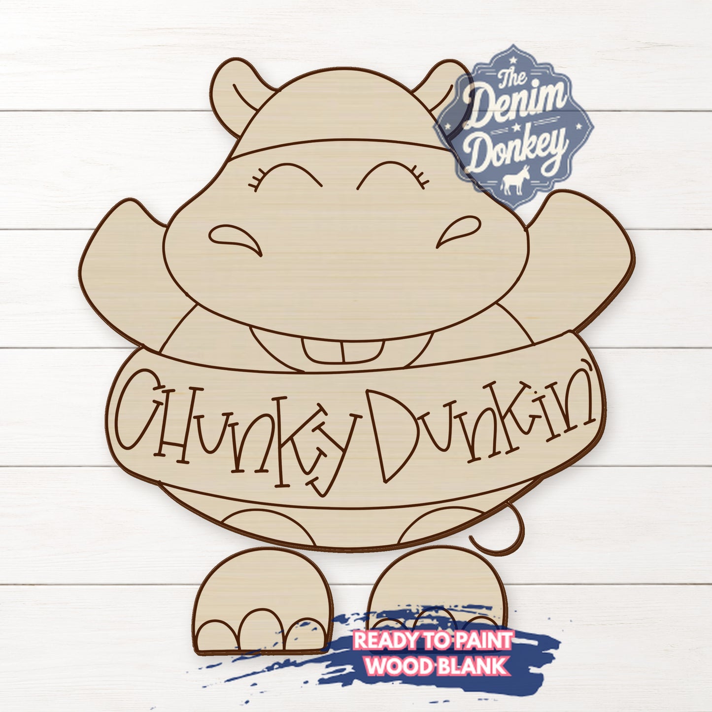 Chunky Dunkin Unfinished Wood Blank