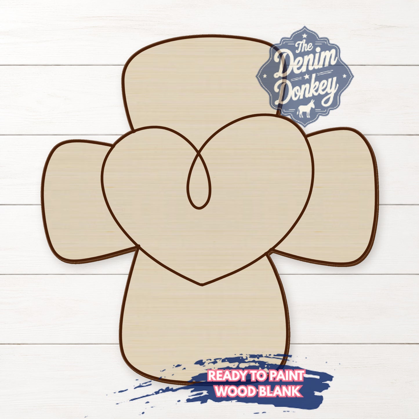 Cross Attachment Unfinished Wood Blank