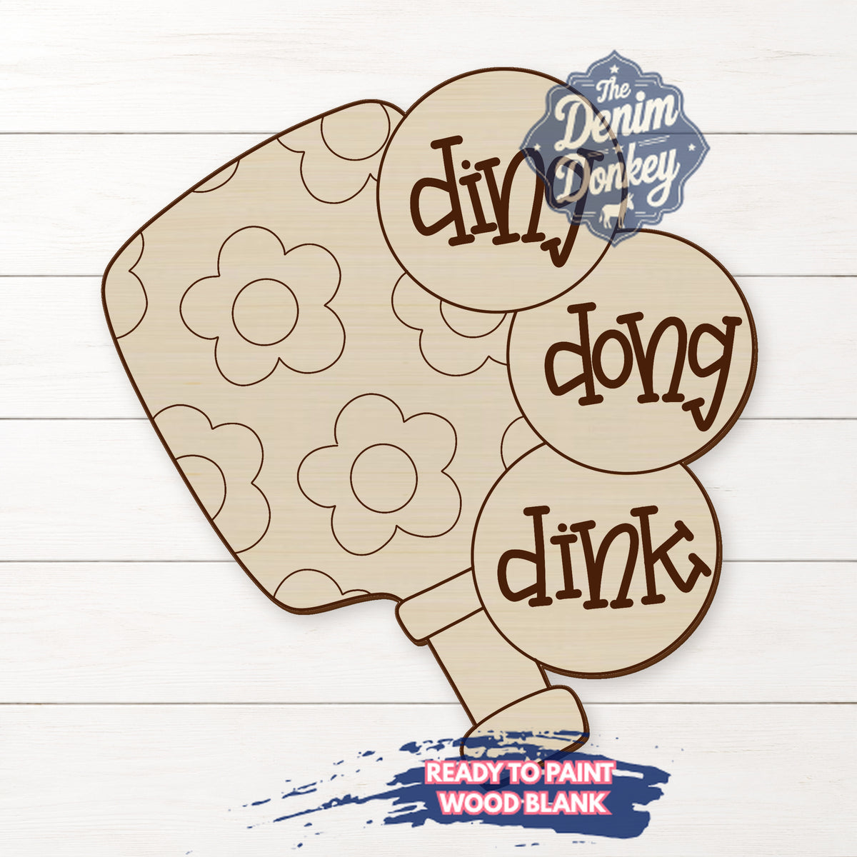 Ding Dong Unfinished Wood Blank