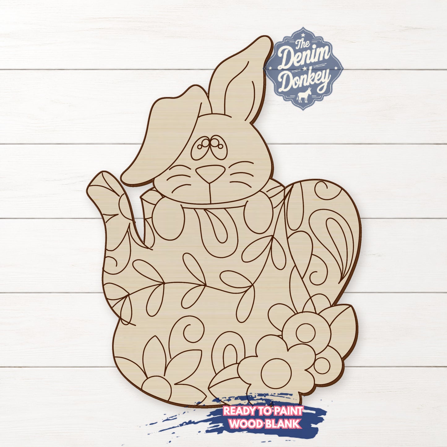 Easter Bunny Teapot Unfinished Wood Blank