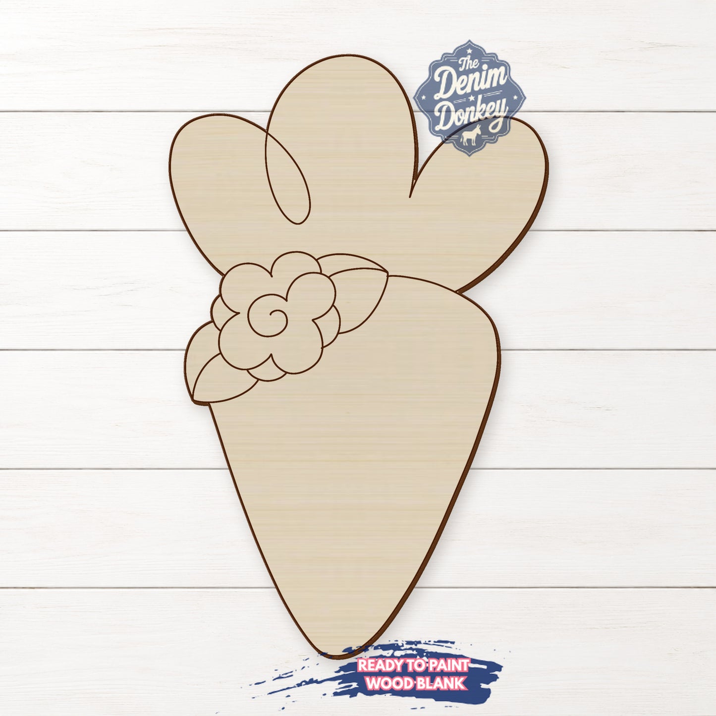 Easter Carrot Unfinished Wood Blank