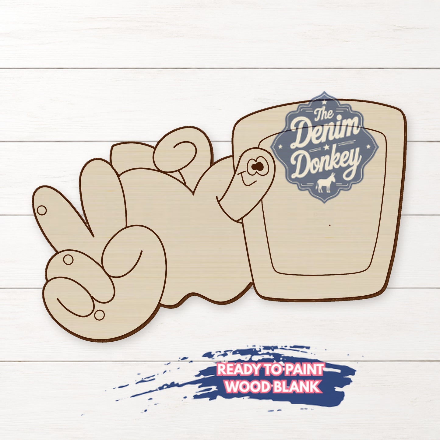 First Day Peace Love Wood Blank
