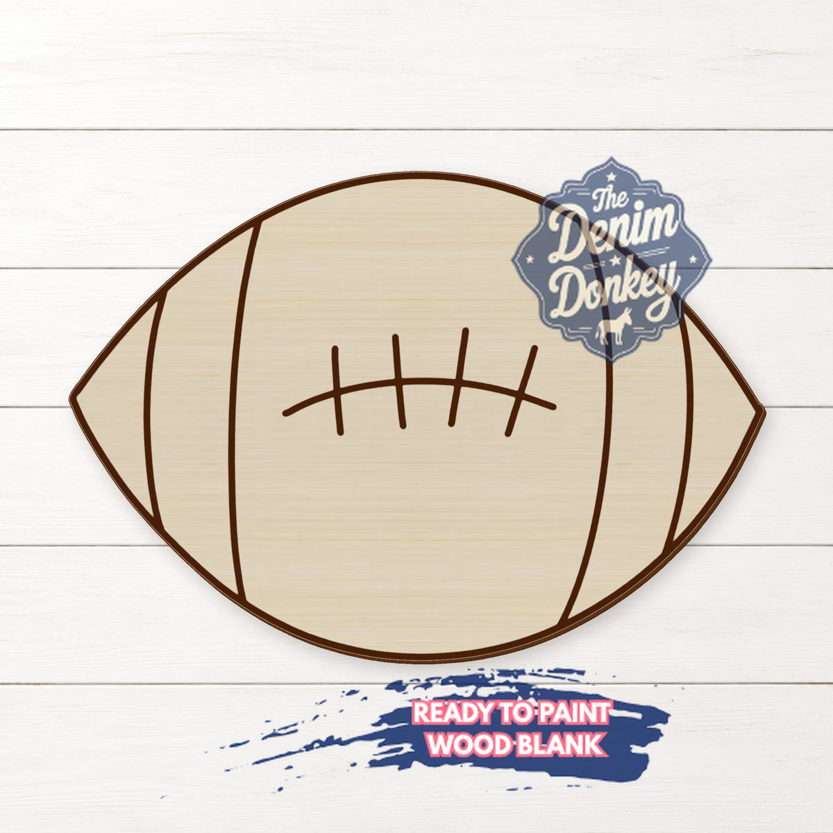Football Unfinished Wood Blank