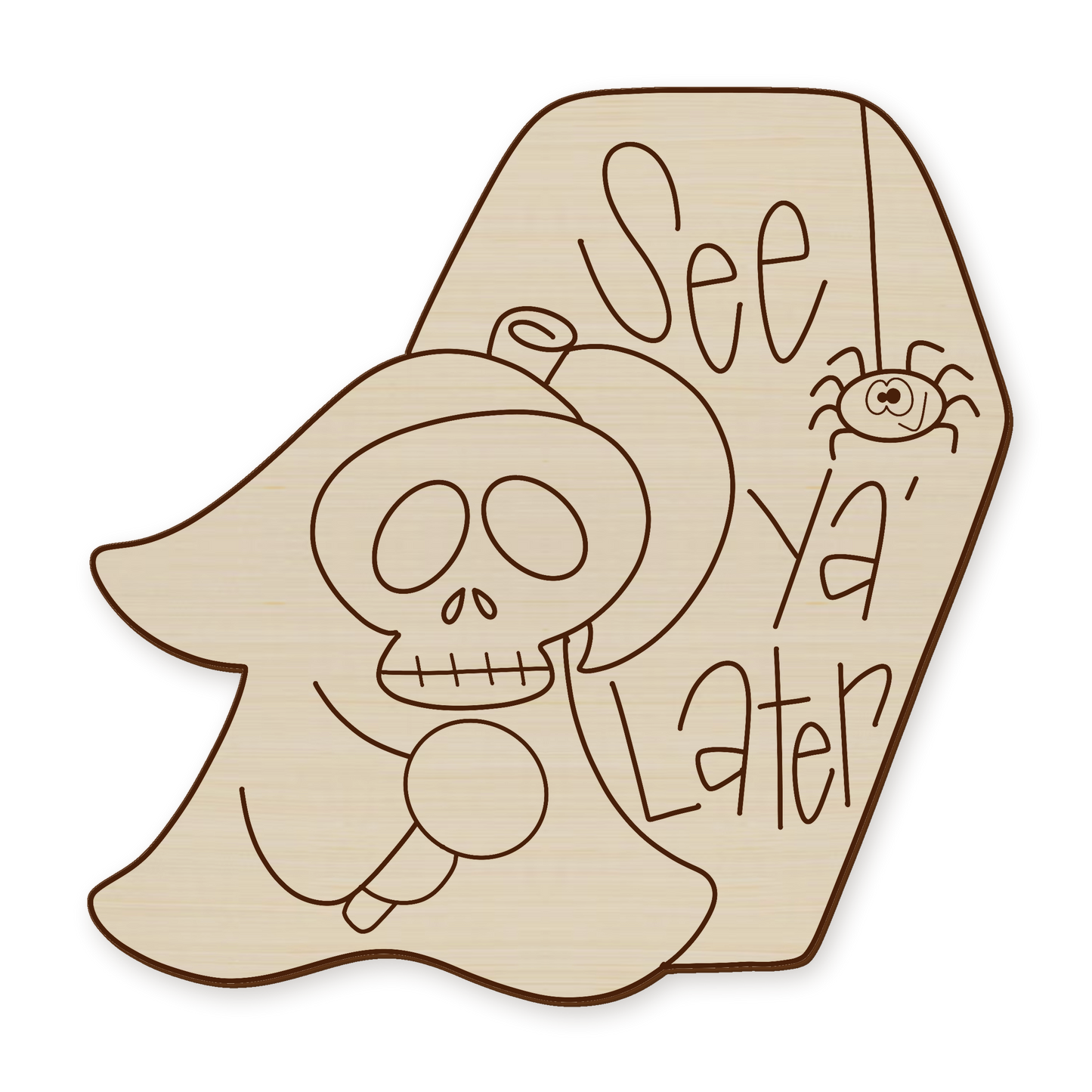 Halloween Coffin Wood Blank