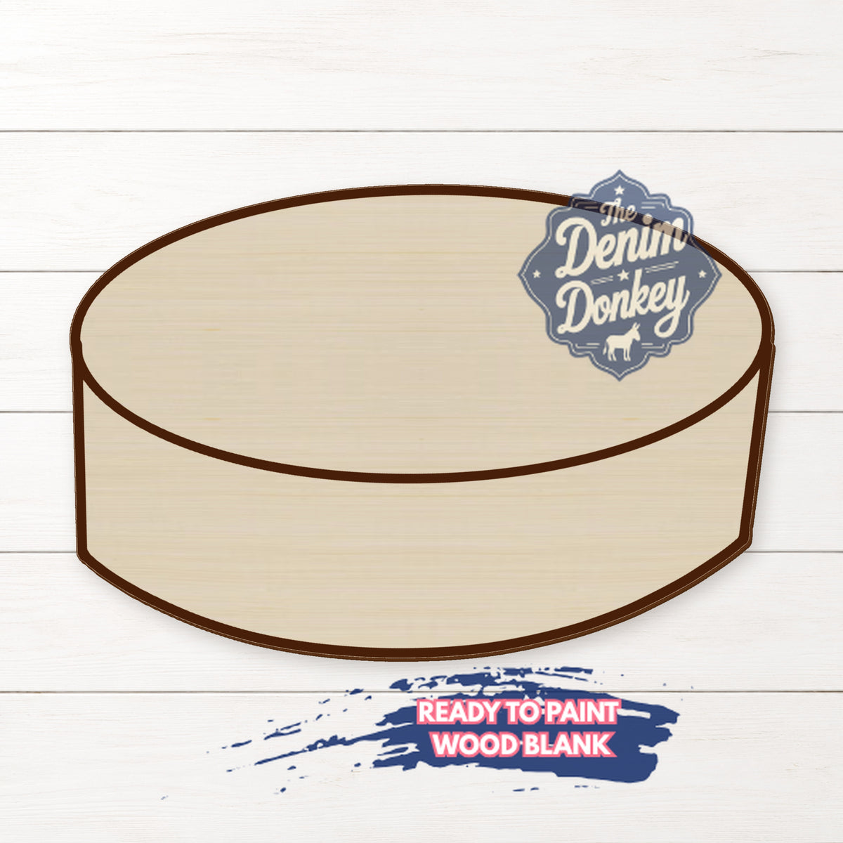 Hockey Puck Unfinished Wood Blank