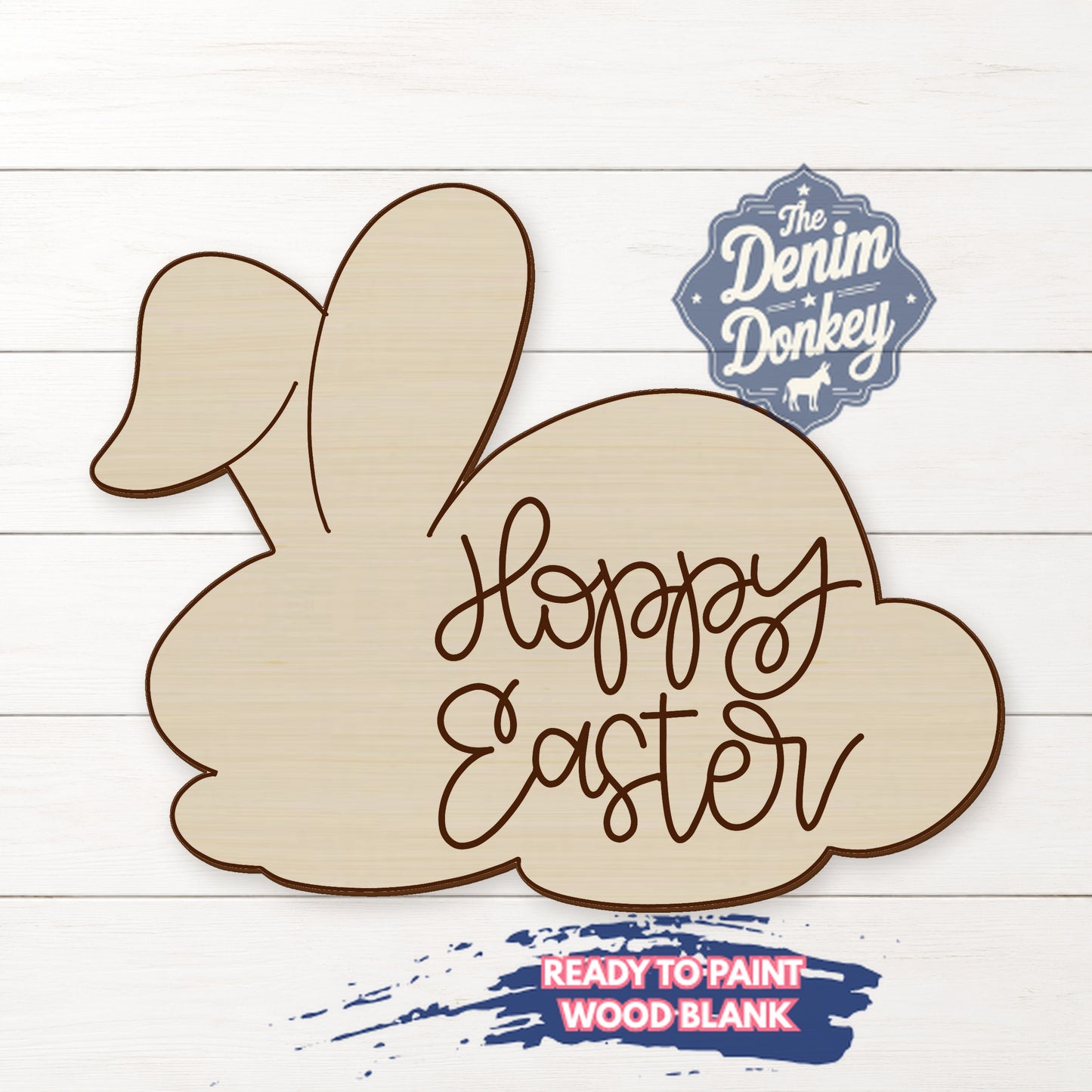 Hoppy Easter Bunny Unfinished Wood Blank