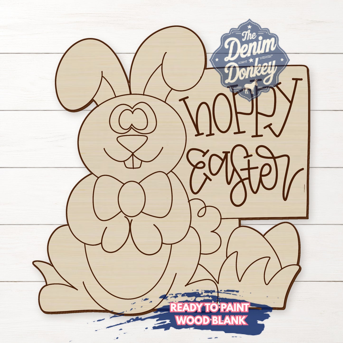 Hoppy Easter Unfinished Wood Blank