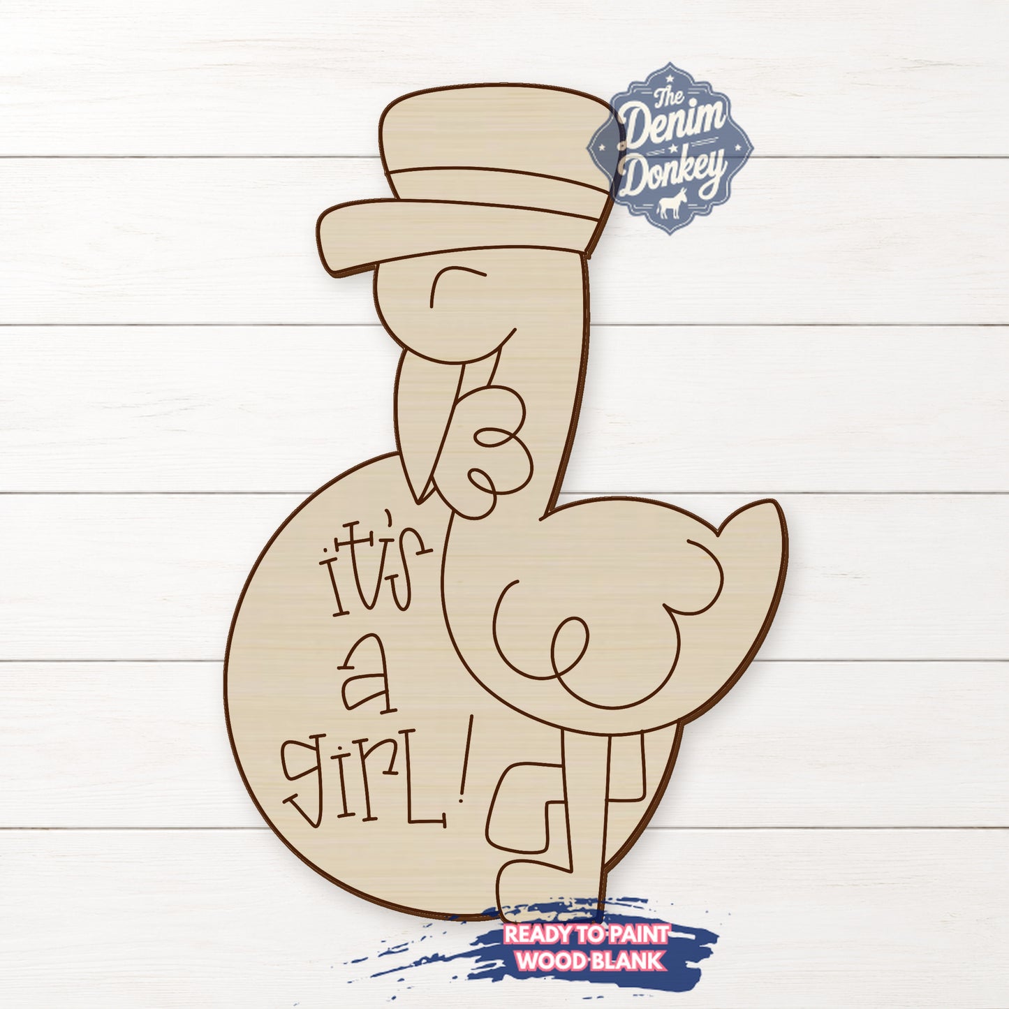Its AGirl Unfinished Wood Blank