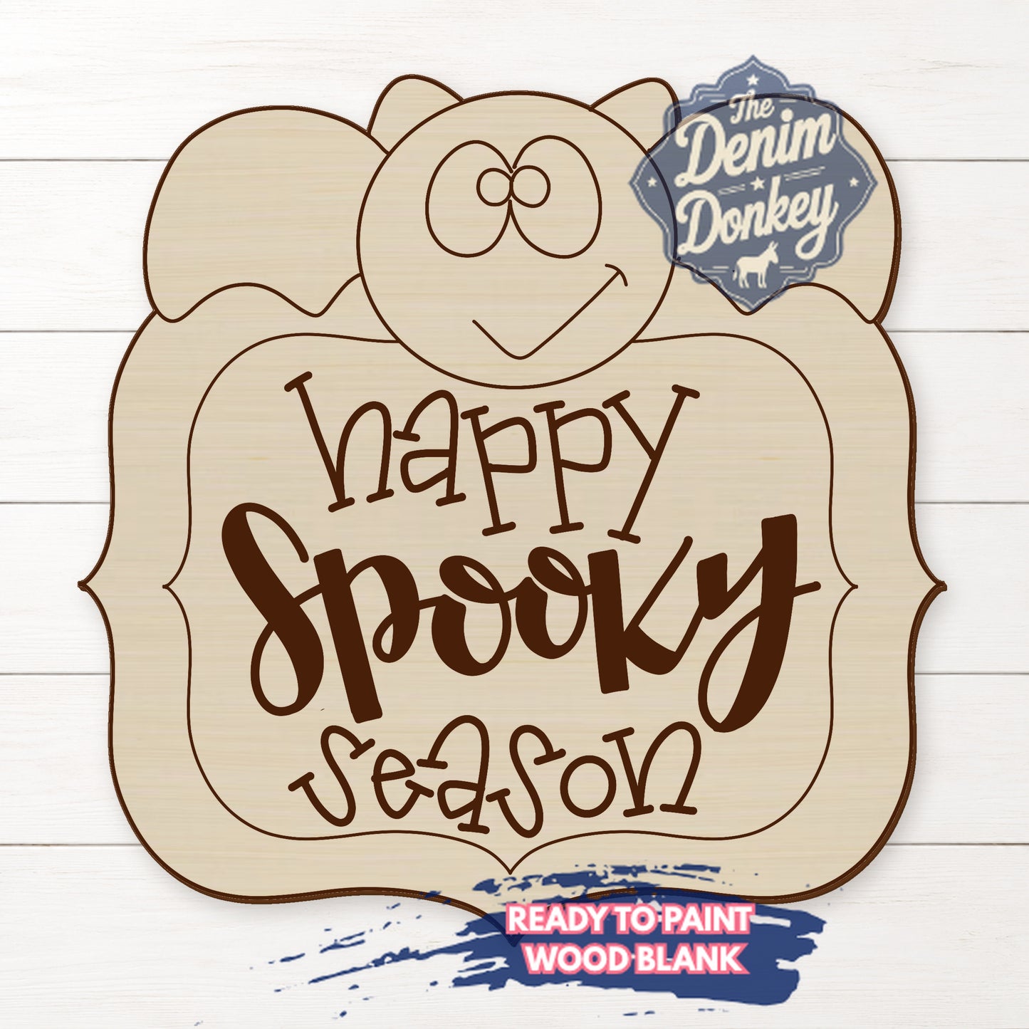 Spooky Season Bat Wood Blank