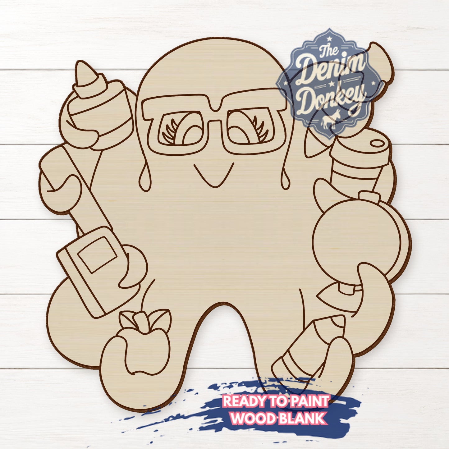 Teacher Octopus Wood Blank
