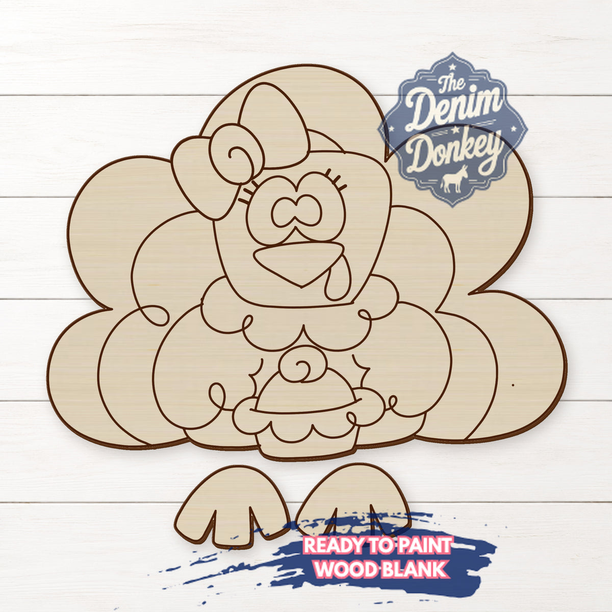 Turkey Girl Unfinished Wood Blank