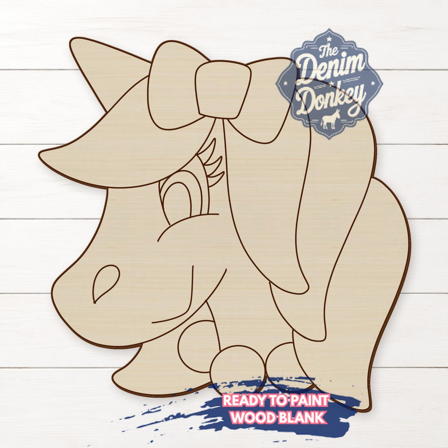 Unicorn Unfinished Wood Blank