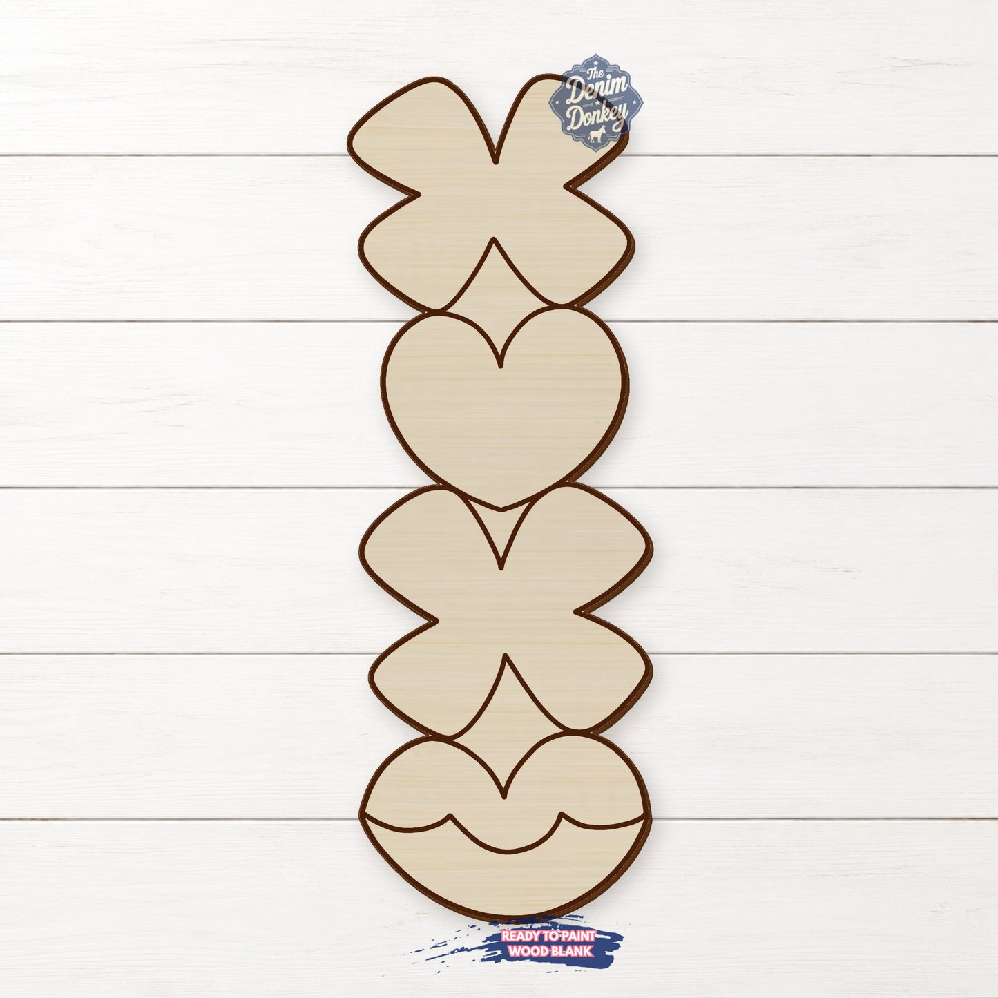 XOXO Unfinished Wood Blank