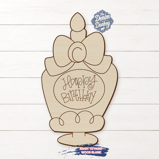BDay Cake Unfinished Wood Blank