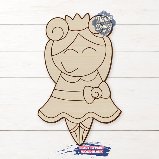 Ballerina Unfinished Wood Blank