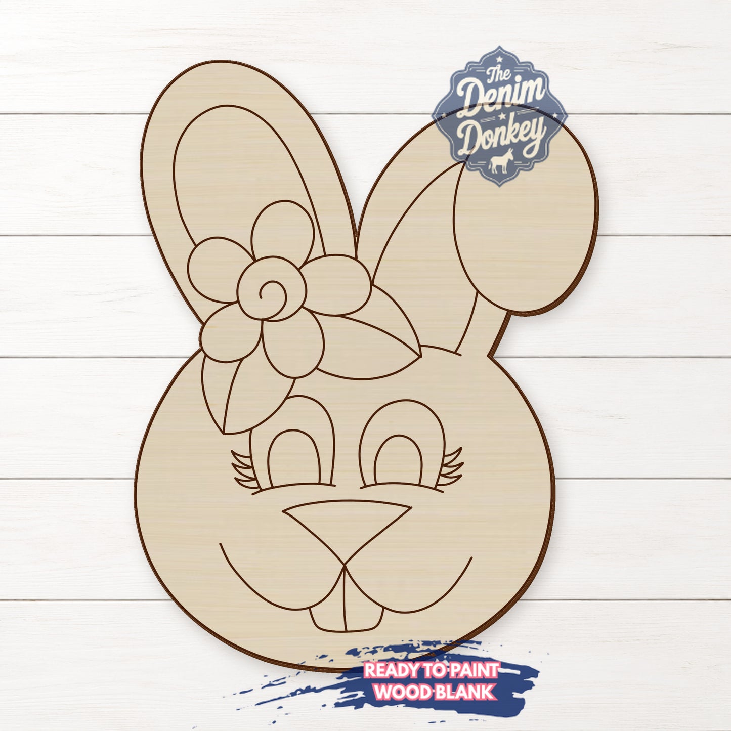 Bunny Noggin Unfinished Wood Blank