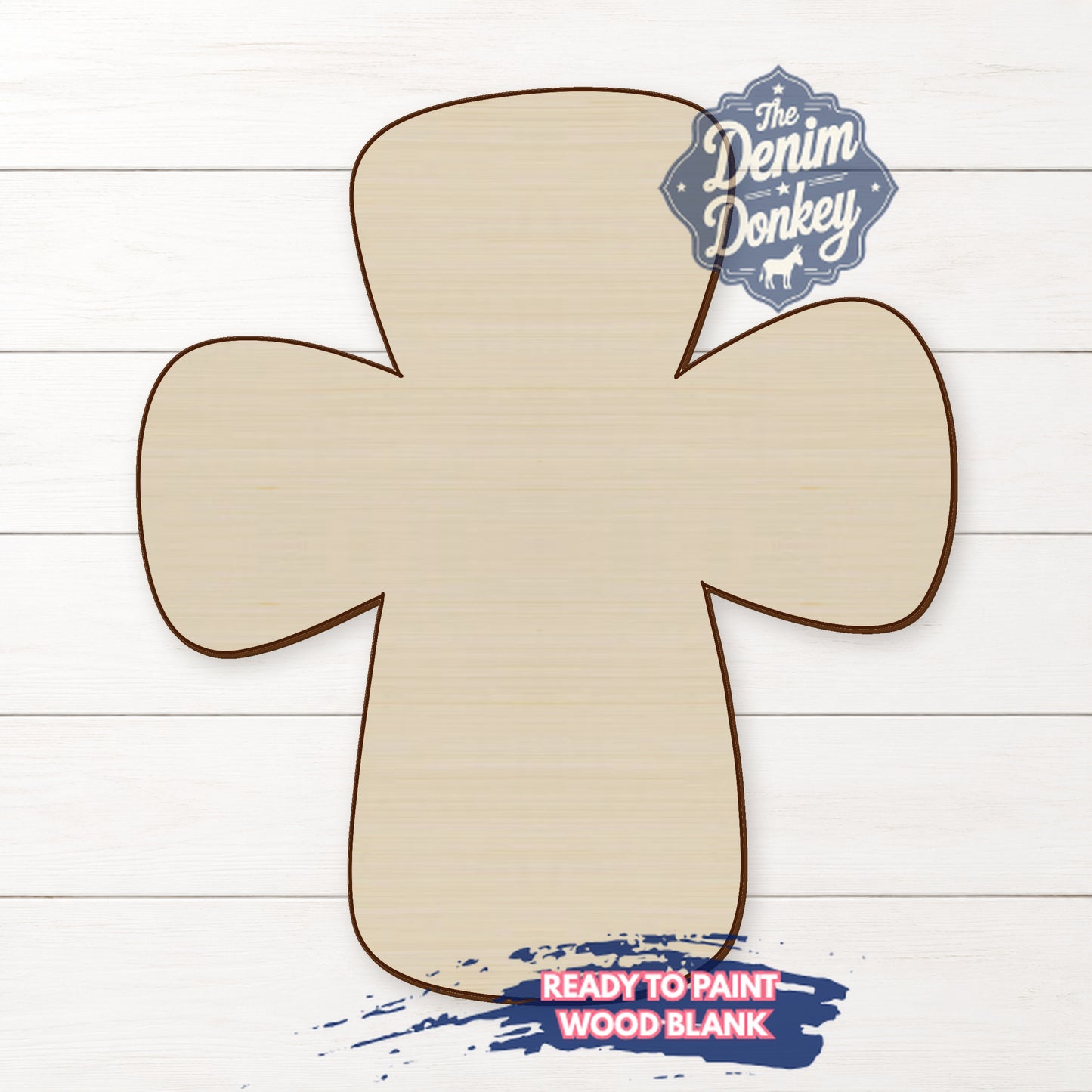 Spring Easter Cross Unfinished Wood Blank
