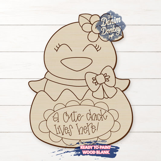 Cute Chick Unfinished Wood Blank