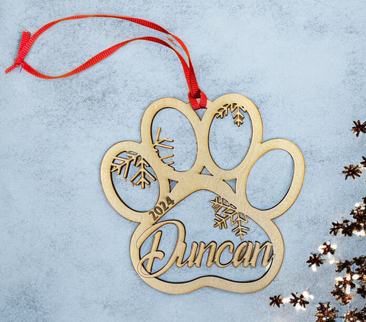 Paw Print Ornament - Custom