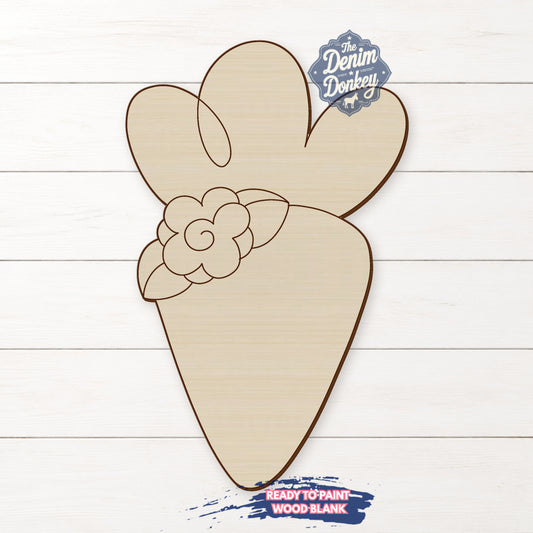 Easter Carrot Unfinished Wood Blank