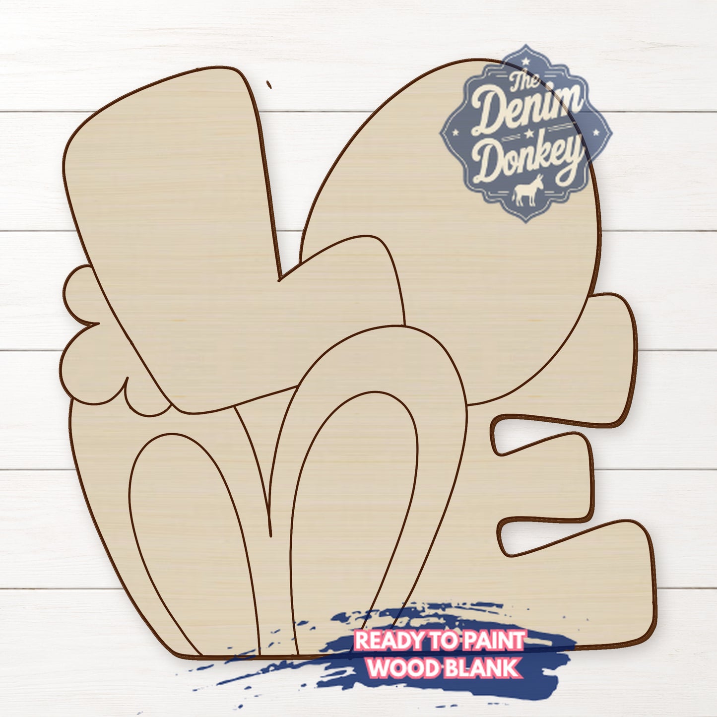 Easter Love Unfinished Wood Blank