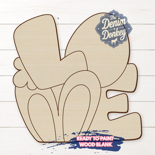 Easter Love Unfinished Wood Blank