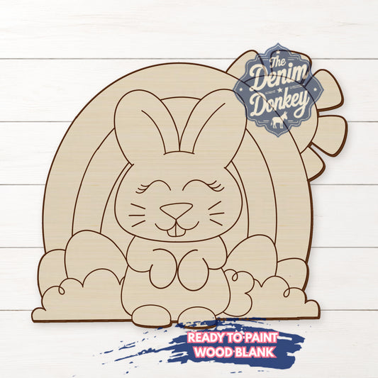 Easter Rainbow Unfinished Wood Blank
