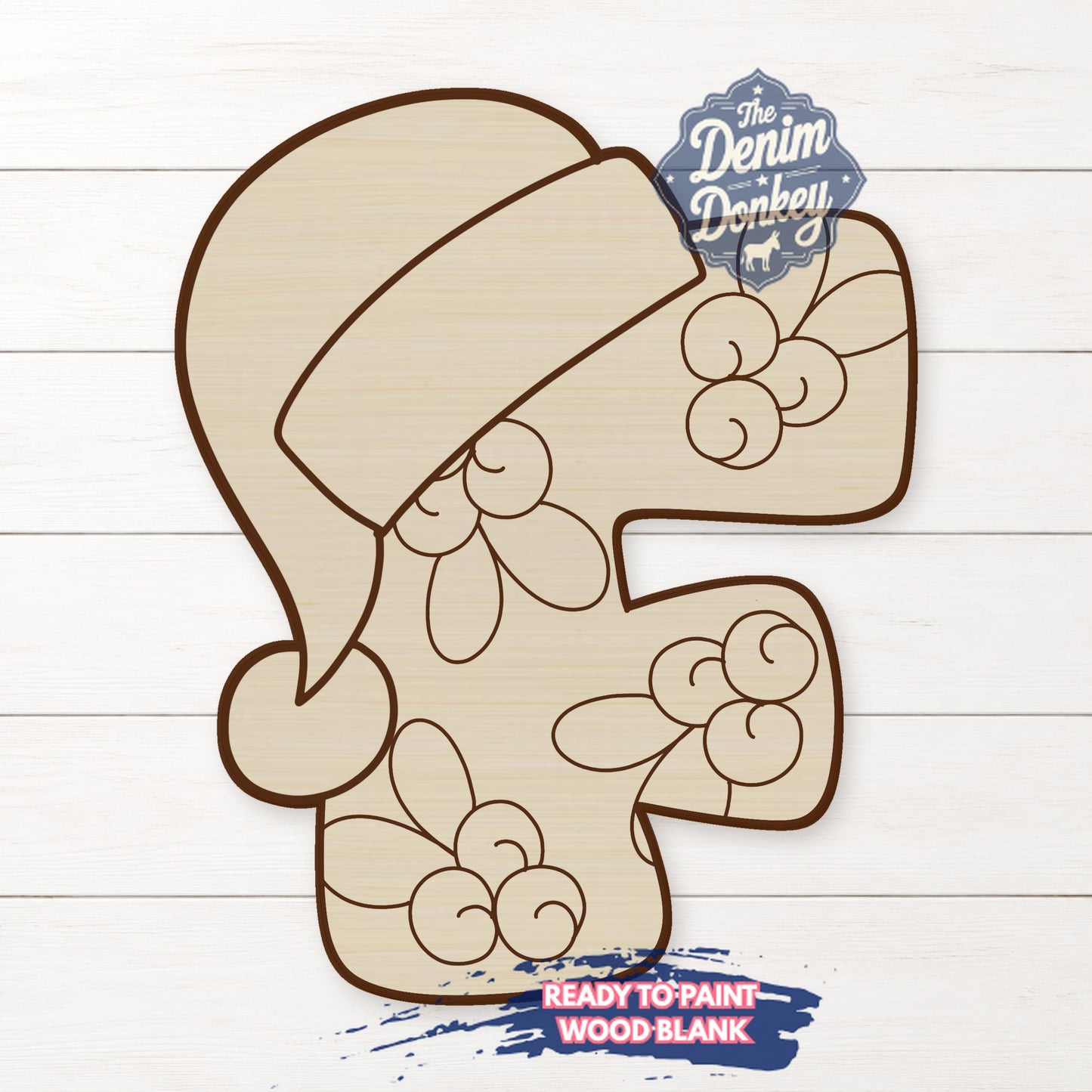 Vday Frenchie Unfinished Wood Blank