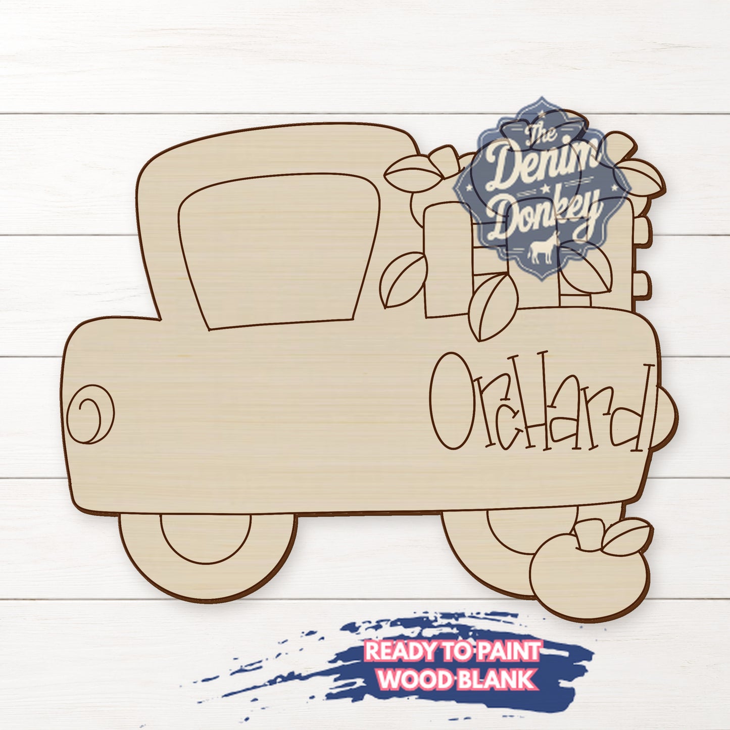 Fall Apple Truck Wood Blank