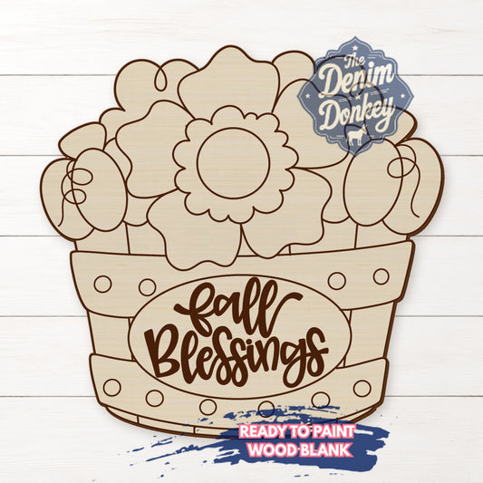 Fall Blessings Barrel Wood Blank