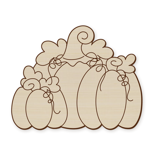 Fall Pumpkin Trio Wood Blank