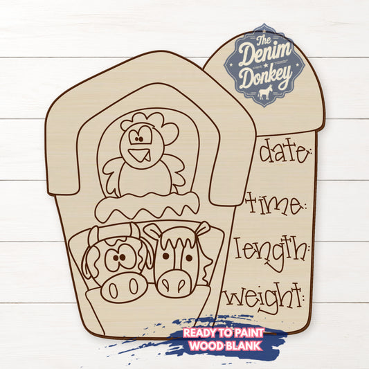 Farm Baby Unfinished Wood Blank