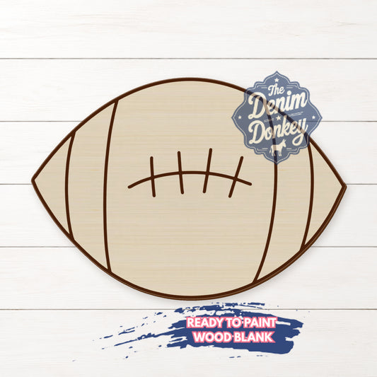 Football Unfinished Wood Blank