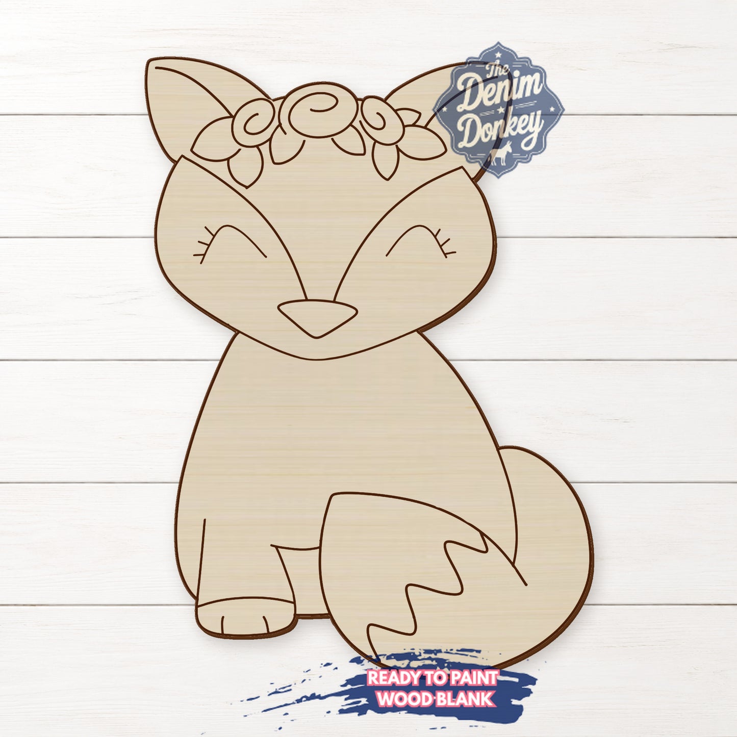 Fox Girl Unfinished Wood Blank