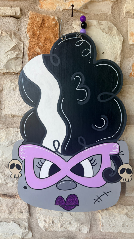 Ready to Ship - Painted Bride of Frankenstein Doo Hangee