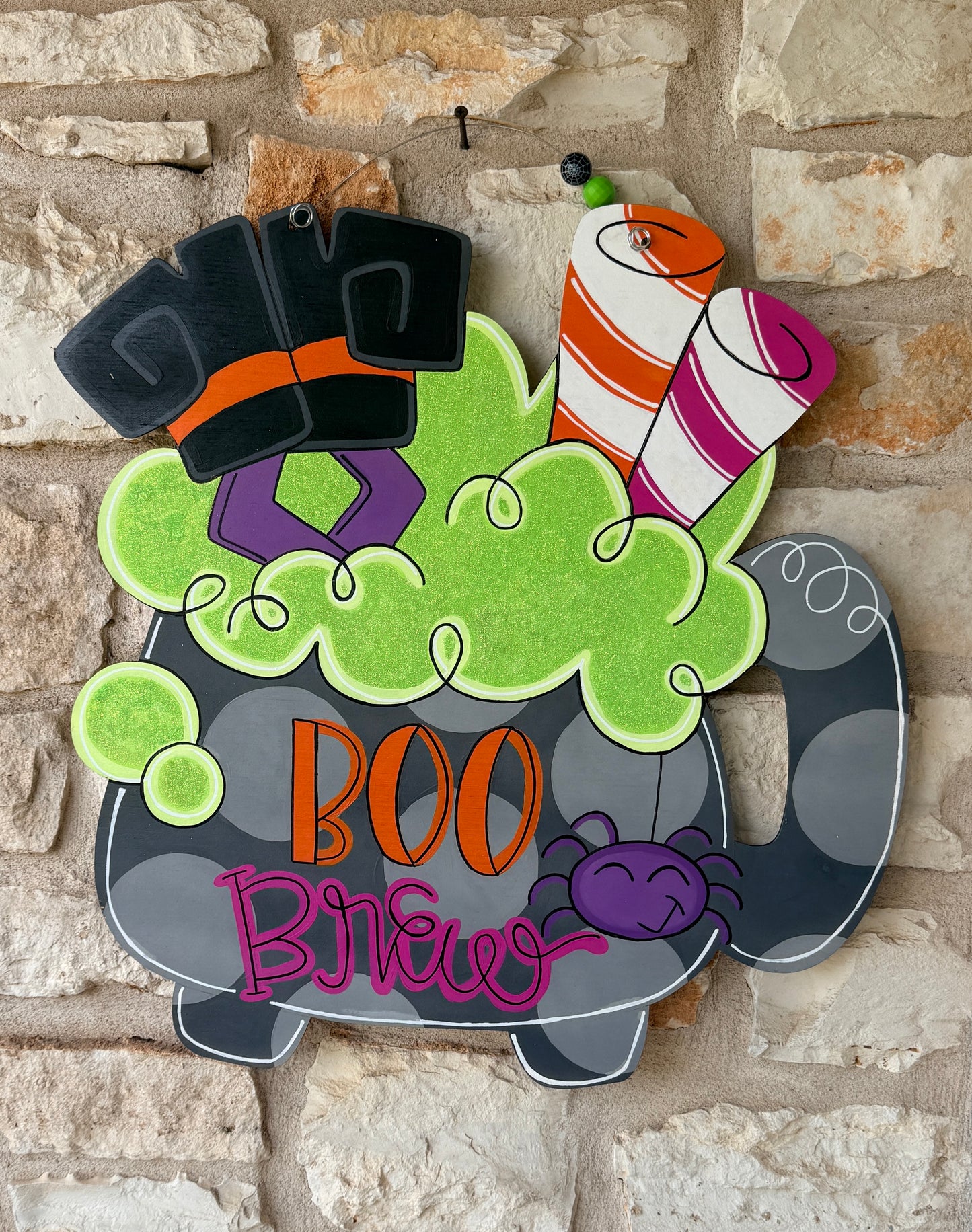 Ready to Ship - Painted Boo Brew Door Hanger