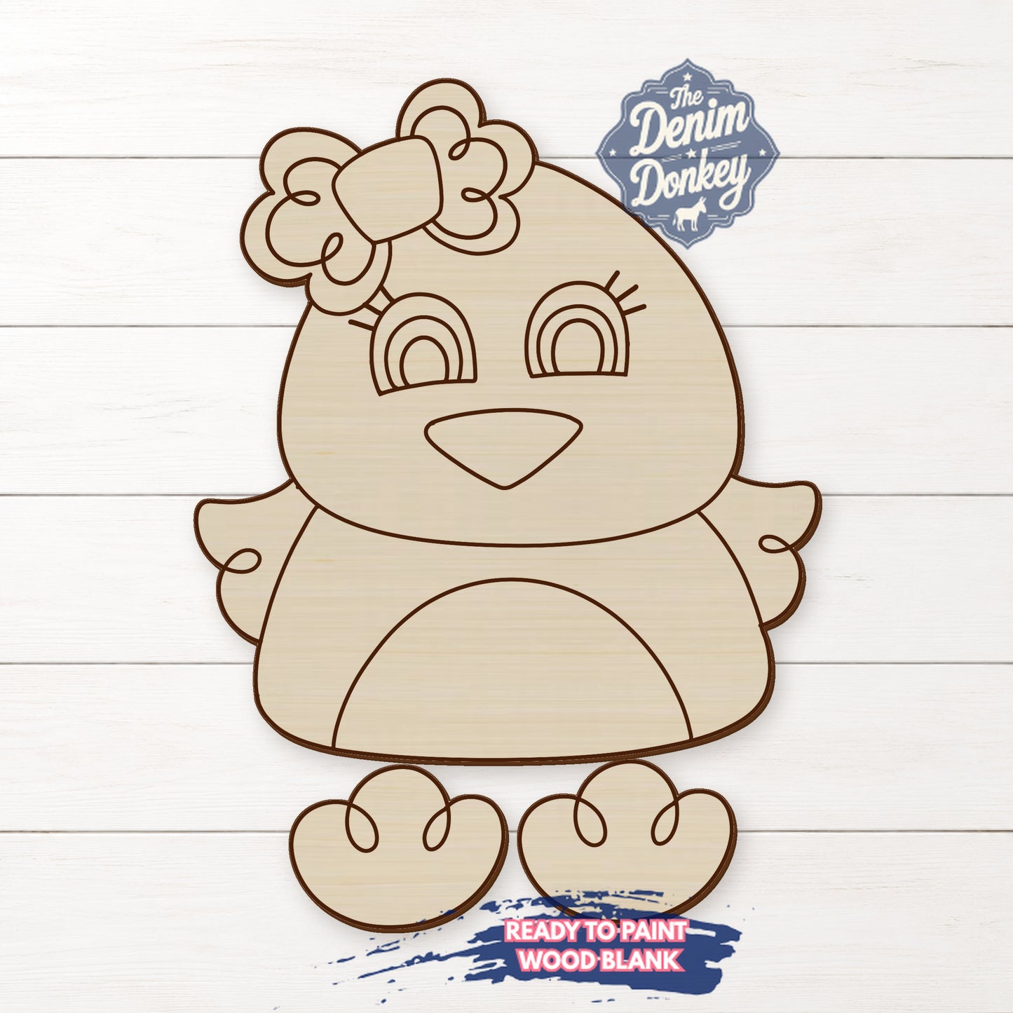 Girl Chick Unfinished Wood Blank