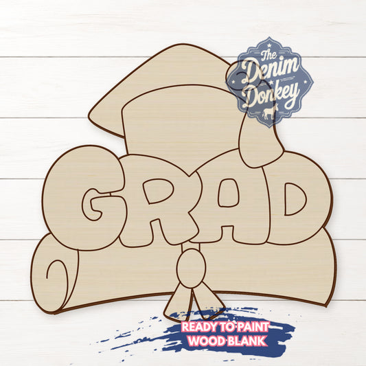 Grad Diploma Unfinished Wood Blank