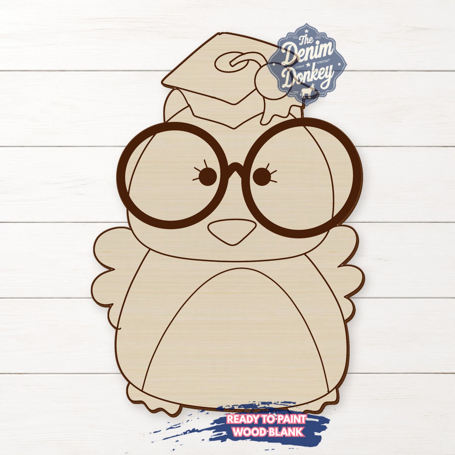 Graduation Owl Unfinished Wood Blank