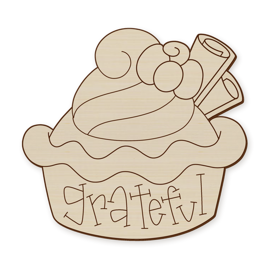 Grateful Pumpkin Pie Wood Blank