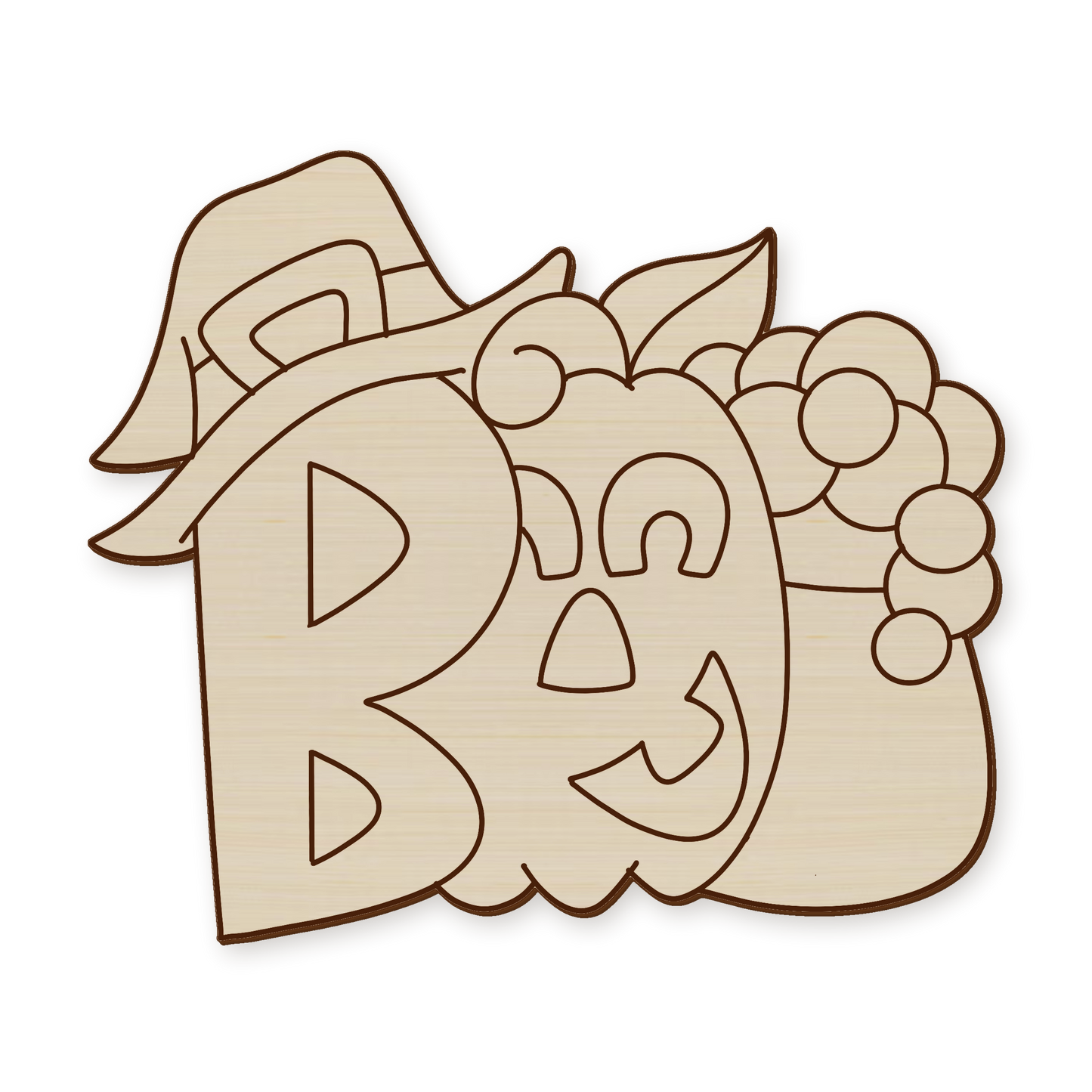 Halloween Boo Wood Blank
