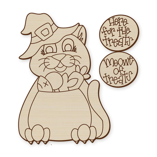 Halloween Cat Interchangeable Wood Blank