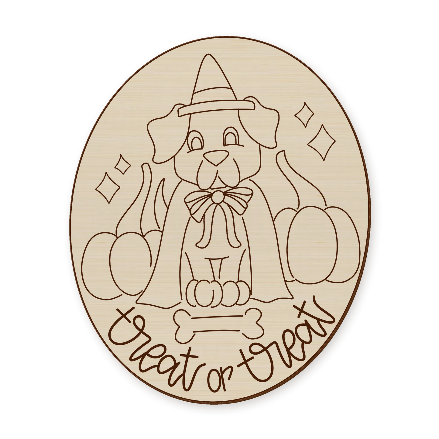 Halloween Dog Wood Blank