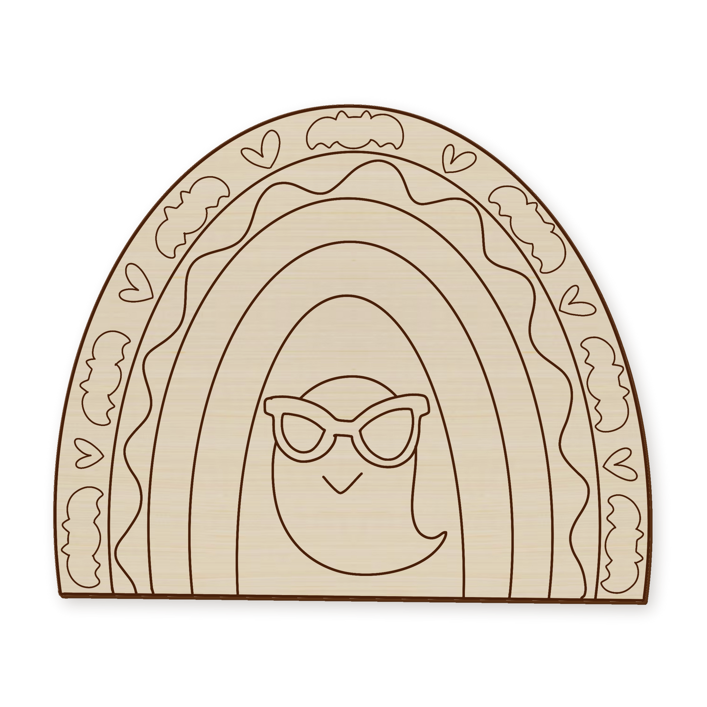 Halloween Rainbow Wood Blank