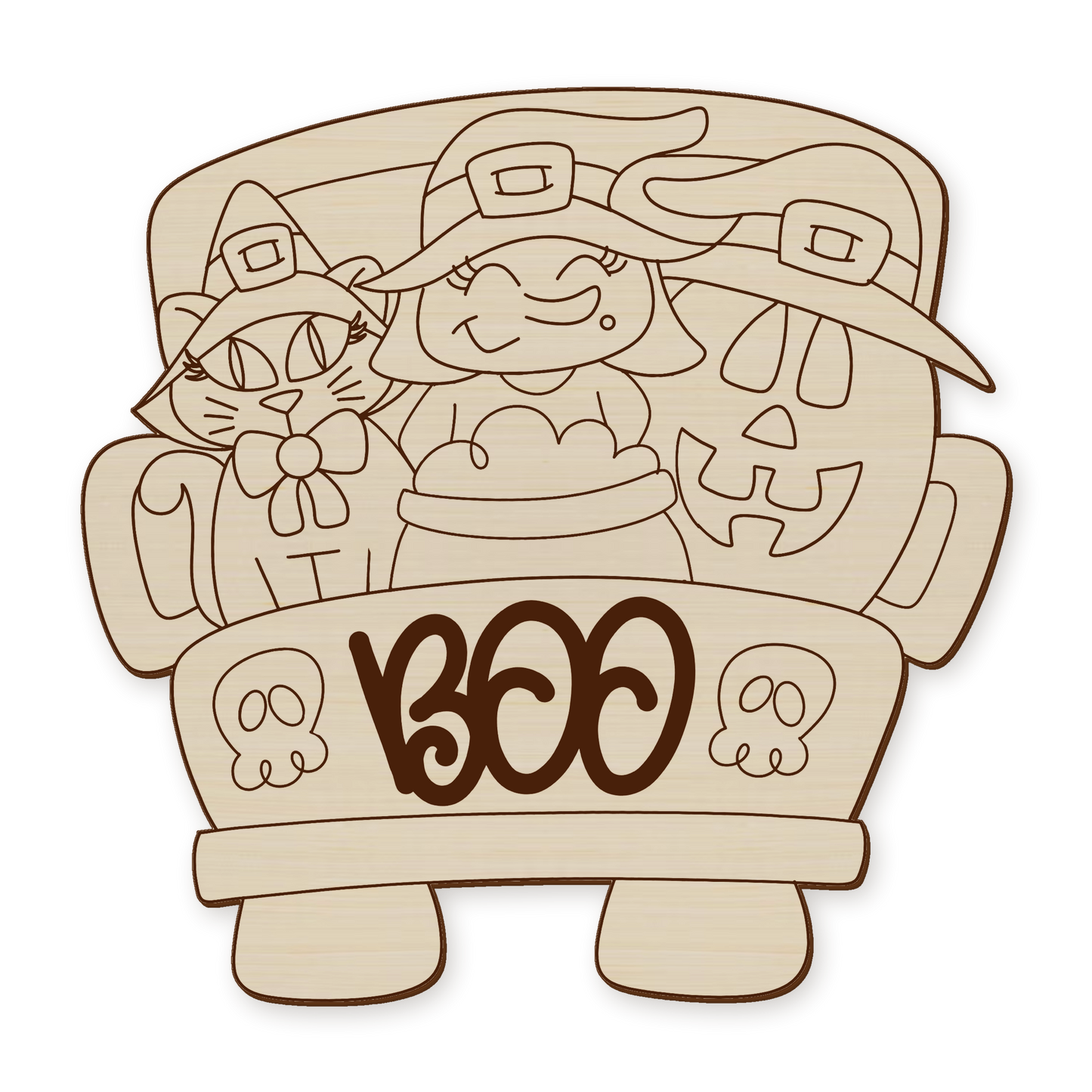 Halloween Truck Wood Blank