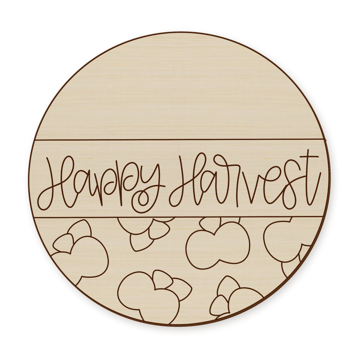 Happy Harvest Round Wood Blank
