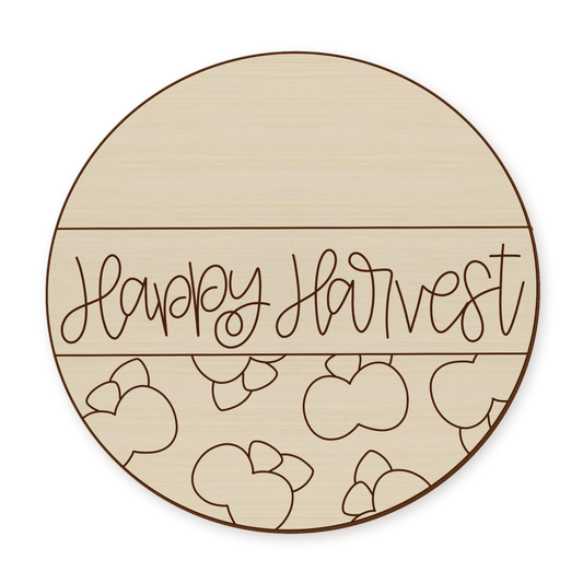 Happy Harvest Round Wood Blank