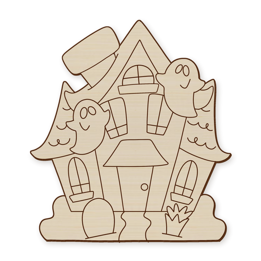 Haunted House Wood Blank