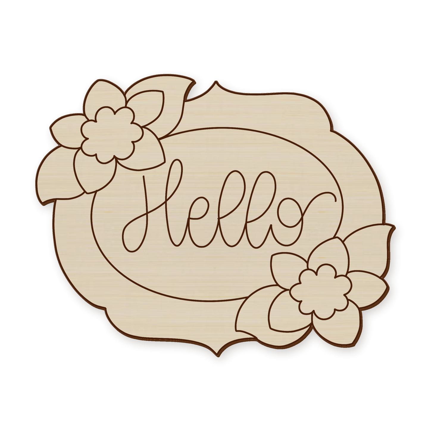 Hello Sunflower Wood Blank